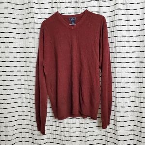Dockers L Burgundy Vneck Sweatshirt